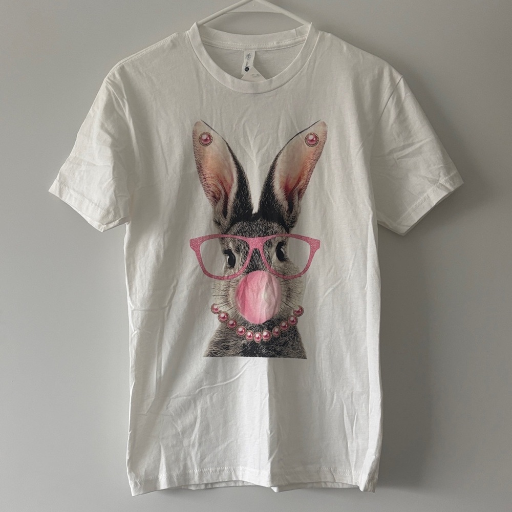 Fancy Bunny Easter T-Shirt Sz S